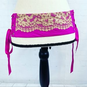 Victoria’s Secret purple Satin and Gold Lace M/L